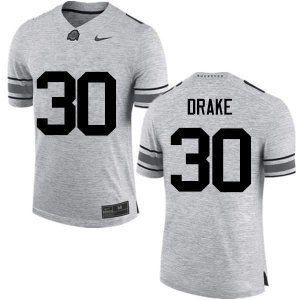 Men's Ohio State Buckeyes #30 Jared Drake Gray Nike NCAA College Football Jersey Super Deals DGV7144XX